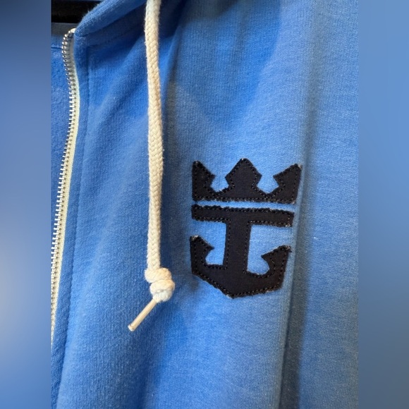 Royal Caribbean Women’s Blue Zip Up Hoodie Size XL - Picture 2 of 4